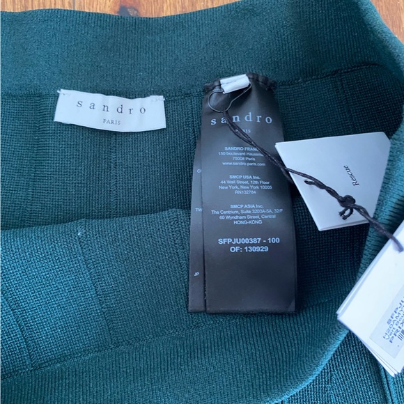 SANDRO PARIS Green Skirt with Pearls - Picture 3 of 10